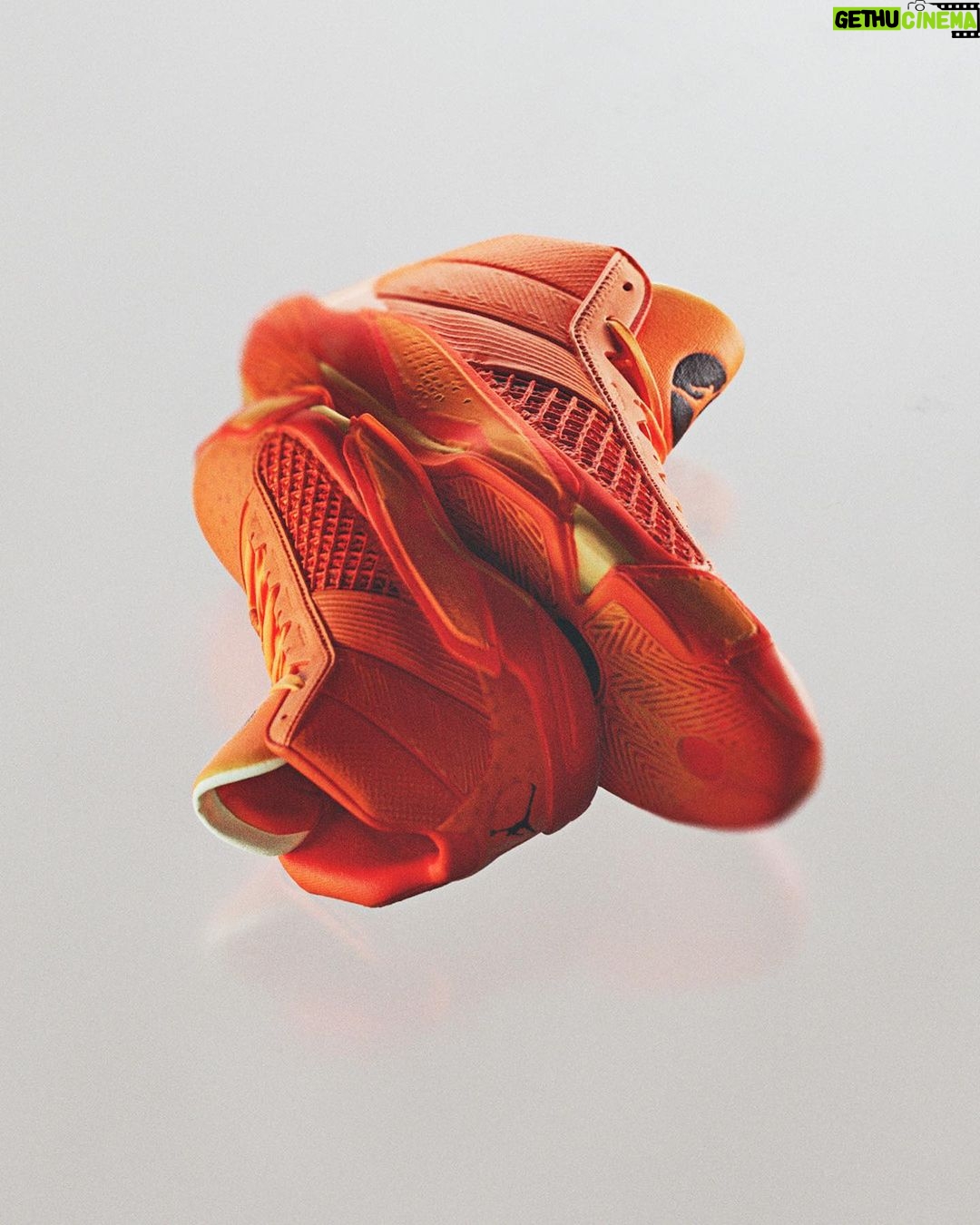 Michael Jordan Instagram - Introducing ‘The Center Star’ of the Air Jordan XXXVIII lineup. ✨ Reflecting the star power of the women’s league legends, the ultimate game shoe shines bright in radiant orange with star-adorned insoles.