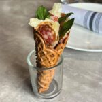 Michael Voltaggio Instagram - @bryanvoltaggio and I recently became even closer when we bonded over developing this savory waffle charcuterie cone.
