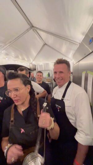 Michael Voltaggio Instagram - Who do you see? 

Ohana means family. Last night a family of cooks got together and made a meal to support the incredible island of Maui and the people affected by the horrific fires this year. It was an inspiring night cooking with family for family. Thank you to all that cooked, washed dishes, served, played some music, shared their time and talents, all that donated and all that pulled up to share in a night of Ohana.❤️
#chefsformaui