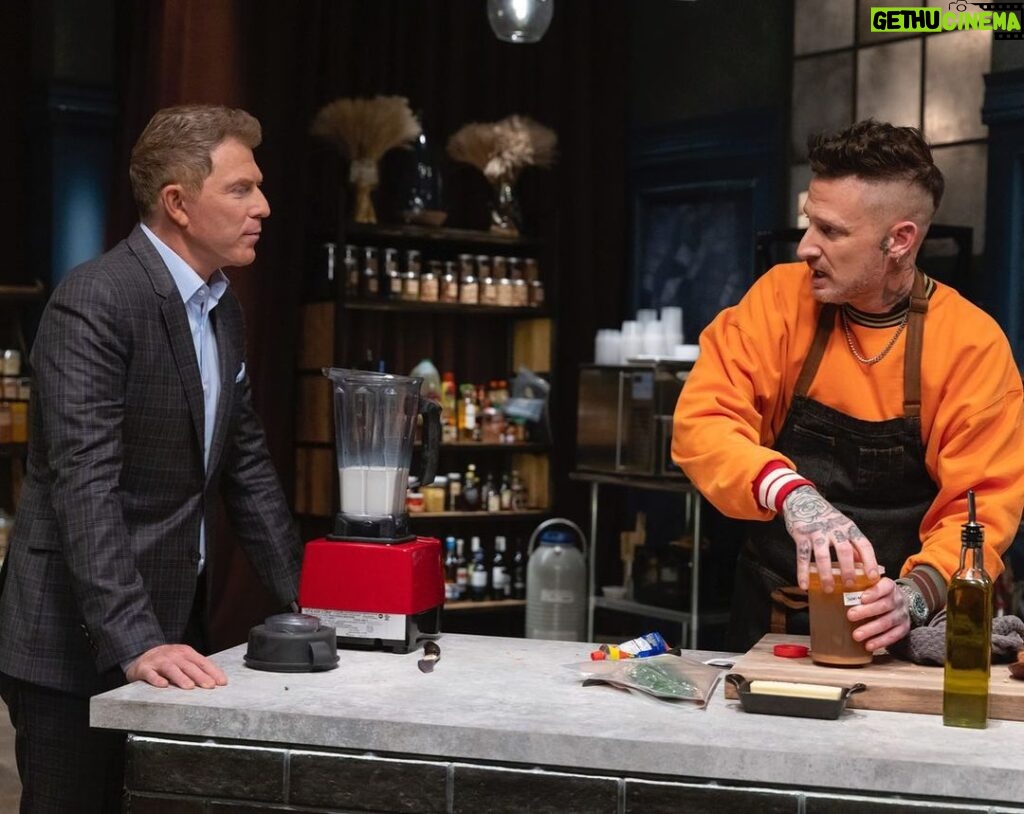 Michael Voltaggio Instagram - Premiering @foodnetwork Tuesday, October 10th at 9pm- “Titans vs Kelsey Barnard Clark” @bobbyflay invites @kelseybarnardclark to the Triple Threat kitchen to prove her Southern grit won't quit. Michael Voltaggio faces off against his least favorite ingredient, and the final round hinges on which Southern queen will reign supreme in the eyes of legendary restaurateur and judge @cheflomonaco .
