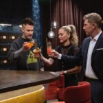 Michael Voltaggio Instagram - Premiering @foodnetwork Tuesday, October 3rd at 9pm Titans vs @chefbyrongomez Bobby Flay invites Costa Rican Chef Byron Gomez to battle the Titans. Byron hopes his trailblazing flavors and Michelin training will impress judge @ayesha_rare so he can take the bag of $25,000 from the Titans. @ginndoll keeps us hydrated up in club 3 🍸