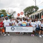 Michelle Obama Instagram - Loved seeing our @ObamaFoundation staff, their families, and folks around my hometown come together for Chicago’s Pride Parade! It’s always such a fun and joyful celebration of the LGBTQ+ community—and a powerful reminder of the progress that’s possible when we come together. Chicago, Illinois