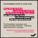Michelle Obama Instagram - I know that a lot of you are frustrated with some of the Supreme Court's recent decisions. I am, too. But just being disappointed isn’t going to get us anywhere. We’ve got to remember that our elections — from the White House to the local courthouse — play a critical role in what becomes law. We elect a President that appoints Supreme Court justices and senators who confirm or reject them. And in many states and cities, we elect the judges who determine how we’re governed in our communities. So even though it might not always feel like the judiciary reflects the kind of future we hope to see, the truth is, it’s up to us to make sure that it does. So today, I hope you’ll take a second to double check your voter registration at weall.vote/check and make a pledge to vote in the next election.