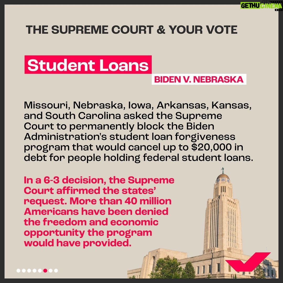 Michelle Obama Instagram - I know that a lot of you are frustrated with some of the Supreme Court's recent decisions. I am, too. But just being disappointed isn’t going to get us anywhere. We’ve got to remember that our elections — from the White House to the local courthouse — play a critical role in what becomes law. We elect a President that appoints Supreme Court justices and senators who confirm or reject them. And in many states and cities, we elect the judges who determine how we’re governed in our communities. So even though it might not always feel like the judiciary reflects the kind of future we hope to see, the truth is, it’s up to us to make sure that it does. So today, I hope you’ll take a second to double check your voter registration at weall.vote/check and make a pledge to vote in the next election.