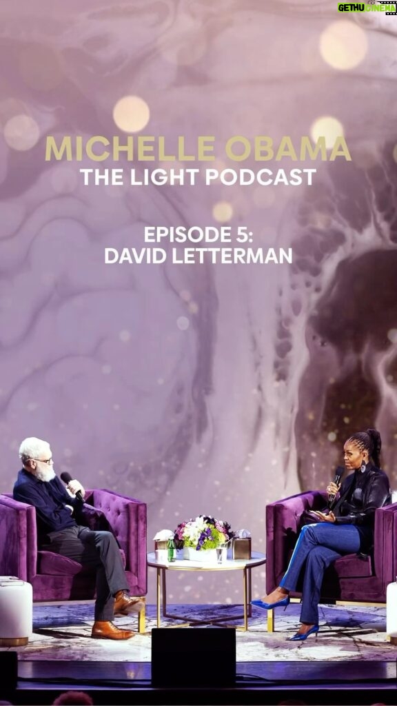 Michelle Obama Instagram - This week’s episode of The Light Podcast from @HigherGroundMedia is special since it was recorded back home in Chicago. So many of my friends and family joined me in the audience, and David @Letterman just led an incredible conversation. I’ve known David for a while, and what I love about him isn’t just his sharp wit—it’s his sensitivity. He’s unafraid to show his tender side, and over the years, we’ve bonded over the ups and downs of raising our kids. Whenever we see each other, it’s like we haven’t missed a beat—and we just dive right into conversation. I’m grateful to call him a friend. In this episode of The Light Podcast, we dive into the writing process, vulnerability, mental health, and how focusing on smaller tasks can help us keep bigger challenges in perspective. Take a listen now on @Audible. #TheLightPodcast