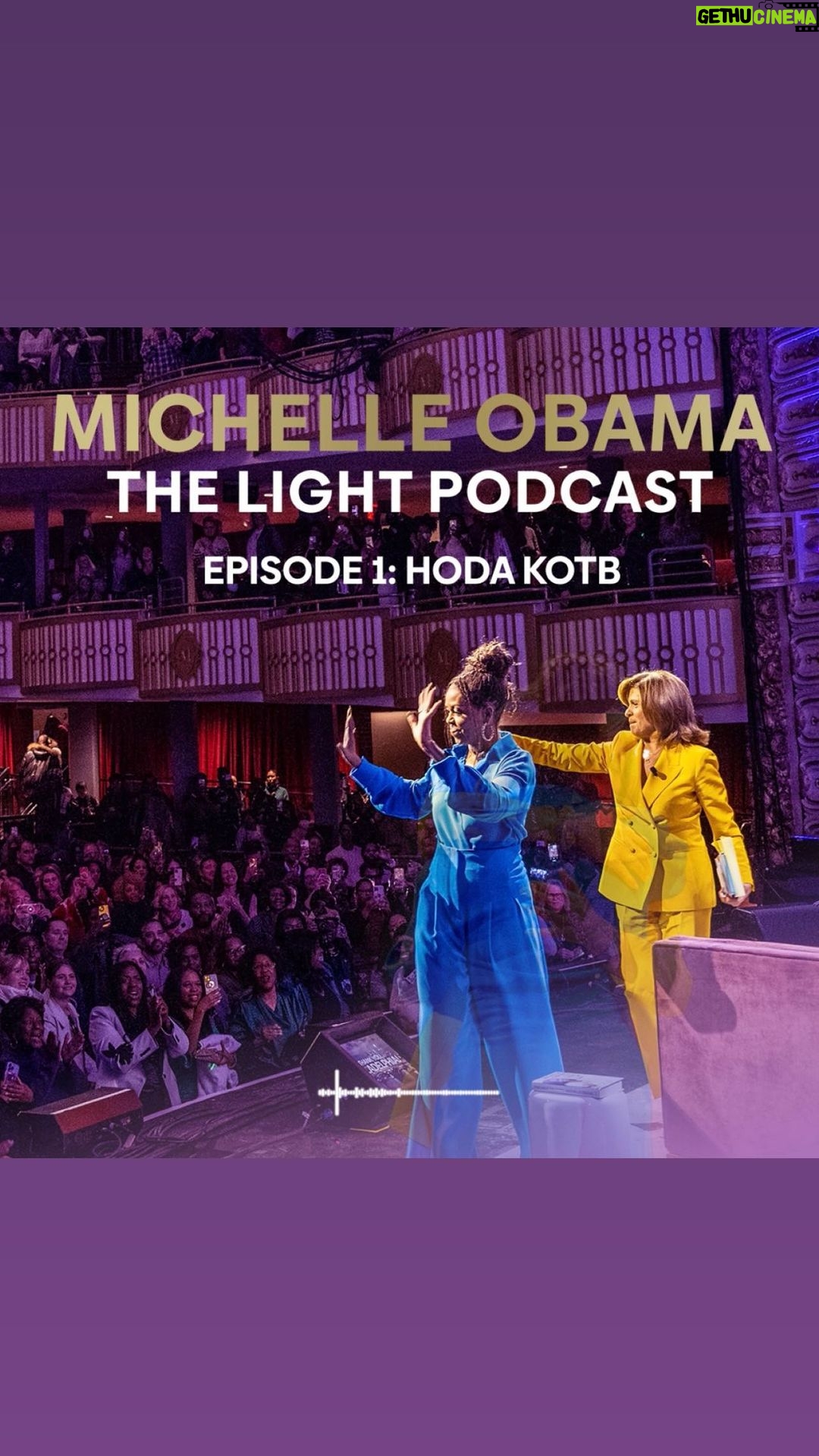 Michelle Obama Instagram - Listen to my first episode of @HigherGroundMedia’s The Light Podcast now on @Audible! In this episode, the dazzling @HodaKotb and I talk about this idea of light, which is not just the title of this podcast and my book—it’s fundamental to how I see the world. I believe that everyone has a light inside them. Sometimes it’s a steady flame, while other times, it’s a tiny little glimmer. And at other moments, it’s a raging fire. Hoda and I discuss the importance of this light, practicing kindness, overcoming self-doubt, parenting, and more. Click the link in my bio to listen to the first episode of The Light Podcast today on Audible. #TheLightPodcast