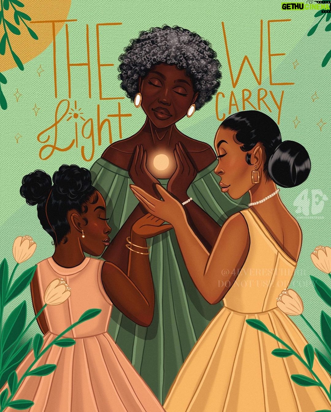 Michelle Obama Instagram - For #BlackHistoryMonth, I wanted to share the work of three talented artists – @4everestherr, @melarieodelusi, @eeni_edit – who shared the art they made after reading #TheLightWeCarry. I love these!