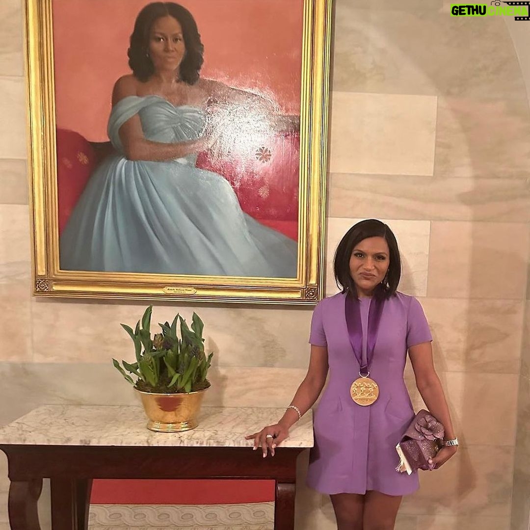 Michelle Obama - 868.1K Likes - It was so wonderful to see @MindyKaling honored with the National Medal of Arts by President Biden this week for her trailblazing work across television, film, and books.
In #TheLightWeCarry, I write about Mindy in a chapter that explores the feeling of being an “other” or an “only” that many of us experience. Sometimes it's because of our race or ethnicity; other times it’s our gender; for me growing up, it was my height. Whatever the reason, those differences that make us stand out and often lead us to shrink ourselves.
When Mindy started on The Office, she was twenty-four-years old and the only woman and person of color writing on the show. Now, Mindy could have decided to let those feelings of doubt take over, but she didn’t. She stepped forward. She endured the discomfort of being an “only,” drilled down on the work, and because of that—she was able to make more space for others coming up behind her, creating room for more storytellers and more stories along the way.
Since then, she’s become a powerhouse in her field, creating, producing, writing, and starring in multiple hit TV shows and movies, nearly all of which feature the stories of women of color. With her work, she’s widened the sphere for belonging and empowering so many women along the way by allowing themselves to be seen. Congrats on the award, Mindy! You deserve it. #WomensHistoryMonth