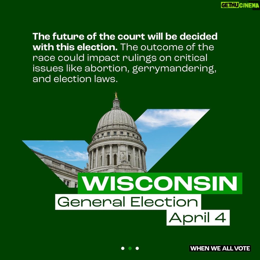 Michelle Obama Instagram - Wisconsin voters, I hope you’ll make your voice heard in the April 4th election! This spring, your vote can decide the future of your state Supreme Court and local leaders. The outcome of the WI Supreme Court race could impact rulings on critical issues for years to come. April 4th is the last day to make your voice heard, but you can vote now. Make your plan to vote today at weall.vote/wisconsin.