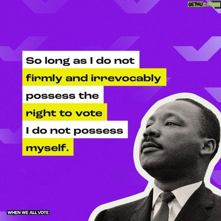 Michelle Obama Instagram - Reverend Dr. Martin Luther King Jr.'s fight for justice took patience and perseverance, leadership and compassion, and a love for humanity that all of us should strive for. The fight for our democracy is no different, and it calls on each and every one of us to take part. This #MLKDay, I hope you will join me in honoring the life and legacy of Reverend. Dr. Martin Luther King Jr. by taking at least one action to support and uplift your community—whether it’s volunteering to tutor students at your local school or texting three friends to remind them to check their voter registration through @WhenWeAllVote. There are so many ways to give back and I hope you'll make a commitment to do just that this year.