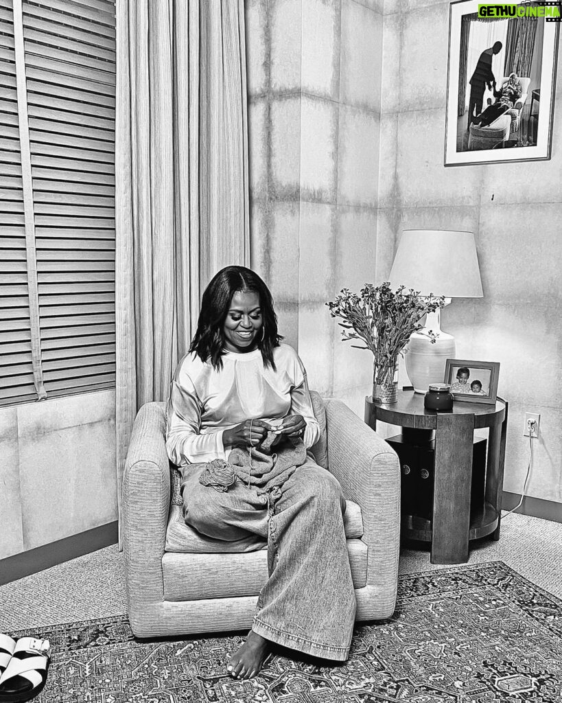 Michelle Obama Instagram - Every time I tell people how much I love to knit, they seem so surprised! But it truly has become one of my most meaningful (and fun) pastimes. For me, knitting is a release. It lets my hands lead the way as my mind trails behind. And it turns out that knitting was buried in my DNA–I am the descendant of many seamstresses. My mom shared with me that every woman on her side of the family learned how to work a needle and thread, to sew, crochet, and knit. During the peak of the pandemic, when everything felt so bleak, the act of stitching, purling, casting on and off is how I kept my anxiety at bay. Practicing it roots me in this idea that I talk about in my book, The Light We Carry called “the power of small.” It’s the idea that narrowing your focus into a small, seemingly insignificant task can remind us of our own agency. It shows us our own ability to build, create, and succeed. I truly believe that when you know you are capable of small tasks, it makes the bigger ones feel easier. In this case, every small stitch builds into a bigger purpose. What’s something that you’ve picked up as a hobby or practice that has helped you during these last few years? I’d love to hear from you in the comments. And if you have some photos, tag me in your post using #TheLightWeCarry. 🧶 Photo credit: Merone Hailemeskel