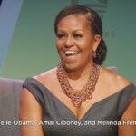 Michelle Obama Instagram - When girls are educated and empowered, our whole world benefits. I’m so excited that CNN is shining a light on girls’ education and our @GirlsOpportunityAlliance’s new #GetHerThere campaign. Tune in at 8pm ET to learn more about how the Girls Opportunity Alliance is collaborating with Amal Clooney and the Clooney Foundation for Justice and Melinda Gates and the Gates Foundation to empower girls and create a brighter future for us all. 💕