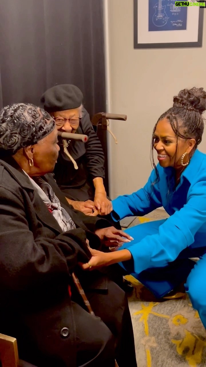 Michelle Obama - 1.3 Million Likes - If I make it to 100, I hope I look as good as you, Eloise. So great meeting you and your family in Philly. ❤️