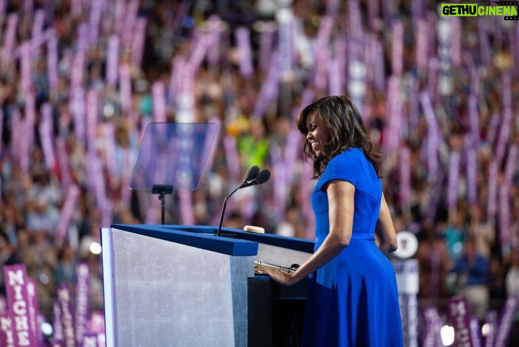 Michelle Obama Instagram - I never could have imagined that the phrase “when they go low, we go high” would become synonymous with my name. So, over the six years since I said those words at the Democratic National Convention, I’ve had a lot of time to reflect about the concept more broadly. And in The Light We Carry, I wrote about it. For a long time, “going high” was a simple mantra that Barack and I used to encourage each other. It was a simplification of our ideals, everything we’d gleaned from our upbringings that had been simmered into us over time: Tell the truth, do your best by others, keep perspective, and find a way to stay tough through it all. And let’s be clear: Going high doesn’t mean doing nothing. It’s not disengagement or simply turning the other cheek. It’s about making your work count and your voice heard in a way that’s authentic to you and constructive for others. It’s about making sure your commitment to dignity and decency lights the way in everything you do—how you treat others, how you show up in the world, how you respond when your back’s against a wall. So as we wrap up this year and look to the start of a new one, let’s remember the power that lies in our words and our actions. Some folks are always going to try to bring us down. But the moment we stoop down to their level? That’s the moment we surrender our power to them. So for me, even when it’s hard, even when we don’t feel like we want to, going high will always be the answer. #TheLightWeCarry
