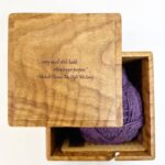 Michelle Obama Instagram - As some of you may know, I absolutely love to knit. I took it up during the pandemic and never looked back. Recently, I was sent this beautiful hand-crafted yarn box as a gift. It’s made of white oak from Illinois and has a quote from my book, The Light We Carry, inscribed on it. I just had to share it with you all. Mark, thank you for sending me this thoughtful gift. I love it! For all the knitters out there, what are you working on at the moment? I’d love to see your latest project using #TheLightWeCarry. 🧶