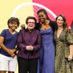 Michelle Obama Instagram - 50 years ago, the United States Tennis Association changed the game by awarding equal prize money for men and women competing at the @USOpen. It was a major milestone in the move for equality in sports, and it wouldn’t have happened without the courage of @BillieJeanKing. I was honored to celebrate the progress she made possible. As Billie Jean taught us, when our rights hang in the balance, we all have a choice to make—we can’t wait around for someone to fight our battles for us. We have to make our own stand, and that’s how we’re going to level the court even further for our daughters and theirs. Arthur Ashe Stadium