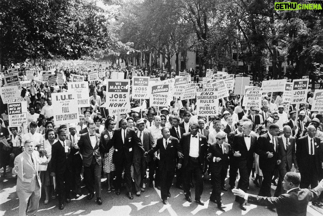 Michelle Obama Instagram - Sixty years ago today, as many as 250,000 people of all races and backgrounds gathered at the Lincoln Memorial for the March on Washington for Jobs and Freedom. It was a turning point in the struggle for civil rights and equality—and it came together thanks in part to the organizing efforts of folks like Bayard Rustin and Philip Randolph, who helped bring together groups and volunteers from all over the country. Today we remember the history made six decades ago, and we honor everyone who fought and struggled for progress. It’s up to all of us to continue their march. That means voting in every election—not just every four years, but for every office and ballot measure that comes up for a vote. It means organizing in our communities to help keep each other informed. It means reaching out to our elected officials to make our voices heard on the issues we care about. That’s how we honor the legacy of those who came before us—and how we do our part to change history for the better.