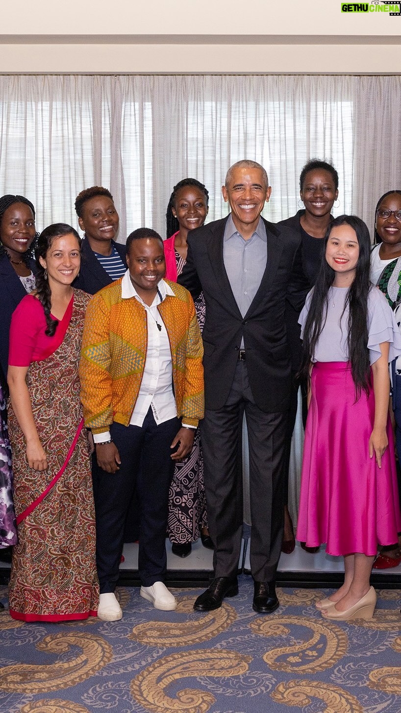 Michelle Obama Instagram - In Athens, the @GirlsOpportunityAlliance gathered some incredible leaders to talk about the work they are doing to uplift girls around the world. From running schools in rural villages to empowering girls through sports, these young people are leading the way in removing barriers for the next generation of women. It’s always so inspiring to see people from different continents and communities come together to share a common purpose. That’s why I hope you’ll check out some highlights from the event — @BarackObama even sat down for a discussion with these changemakers. 🌍