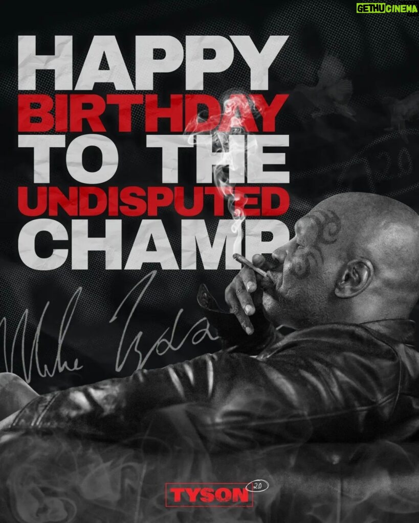 Mike Tyson Instagram - Happy Birthday to the Champ! 🥊 None of this would be possible without him 🔥 Please join us in wishing Iron Mike a happy birthday 🎂