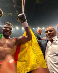 Mike Tyson Instagram - “The true champ of the evening @francisngannou.  So proud how you performed.” #BattleoftheBaddest #RiyadhSeason Riyadh, Saudi Arabia