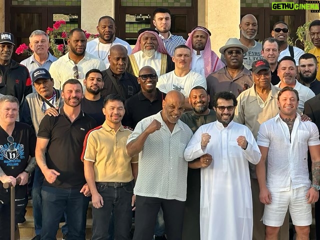 Mike Tyson Instagram - “Legendary. Too many champions to name.  Historic day.  Thank you @turkialalshik love the Riyadh welcome.”  #riyadhseason Riyadh, Saudi Arabia