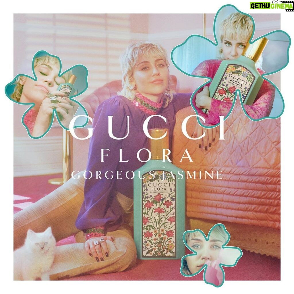 Miley Cyrus Instagram - Introducing Gucci Flora Gorgeous Jasmine Eau de Parfum, the latest #FloraFantasy @alessandro_michele @petrafcollins @GucciBeauty #GucciBeauty