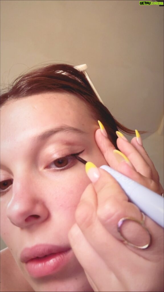 Millie Bobby Brown Instagram - on your mark eyeliner tutorial slays @florencebymills 💕❤️💕