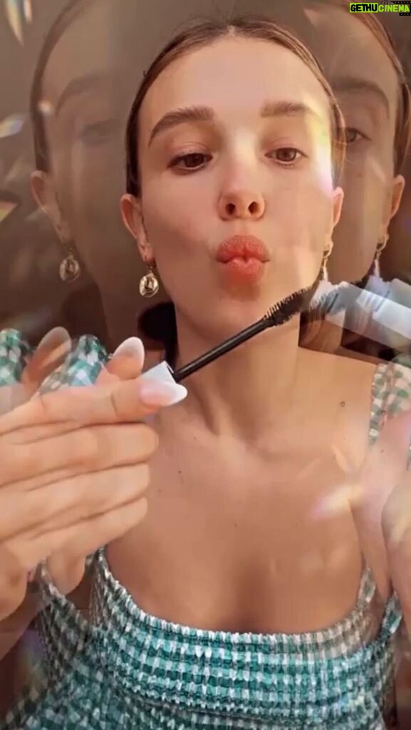 Millie Bobby Brown Instagram - loving built to lash mascara for lighter makeup days w/ @milliebobbybrown 🦋