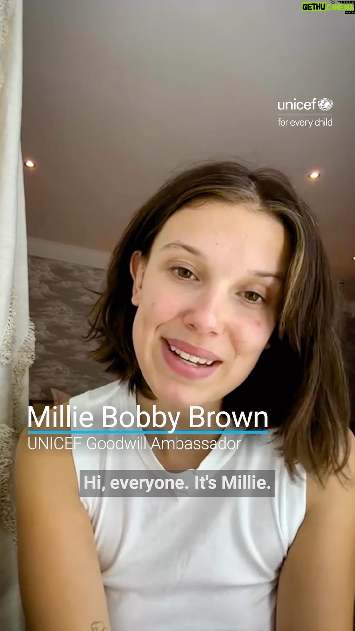 Millie Bobby Brown Instagram - Like me, every month millions of individuals menstruate but have very different experiences. Today at the UN Water Conference, I spoke out about the inequality, stigma, poverty and lack of basic services like toilets and sanitary products that are some of the unfair challenges girls face around the world. As a @UNICEF Goodwill Ambassador, my message to world leaders is to make commitments against global goals, set clear targets, and increase investments for menstrual health and hygiene. Together, let’s make sure that period stigma and period poverty are things of the past, and that every person can have access to what they need for safe, dignified and affordable periods. Let’s build a world where #MenstruationMatters. Period. #WaterAction