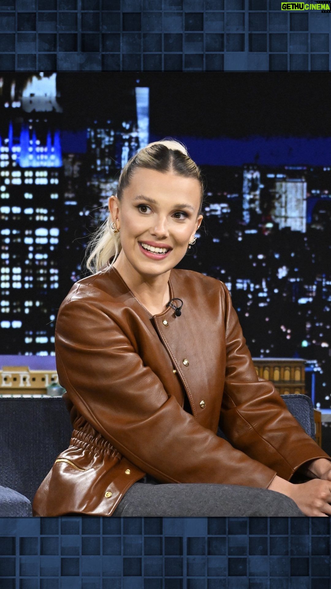 Millie Bobby Brown Instagram - @milliebobbybrown and @mariahcarey connected over growing up in the public eye. #FallonTonight The Tonight Show Starring Jimmy Fallon