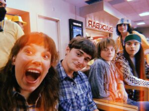 Millie Bobby Brown Instagram - so many giggles! so much hard work! we hope you like it 💗 @strangerthingstv