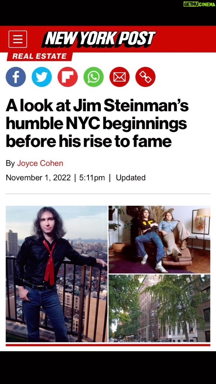Mimi Kennedy Instagram - Remembering #JimSteinman on what would have been his 75th Birthday. Link to @nypost article in story.