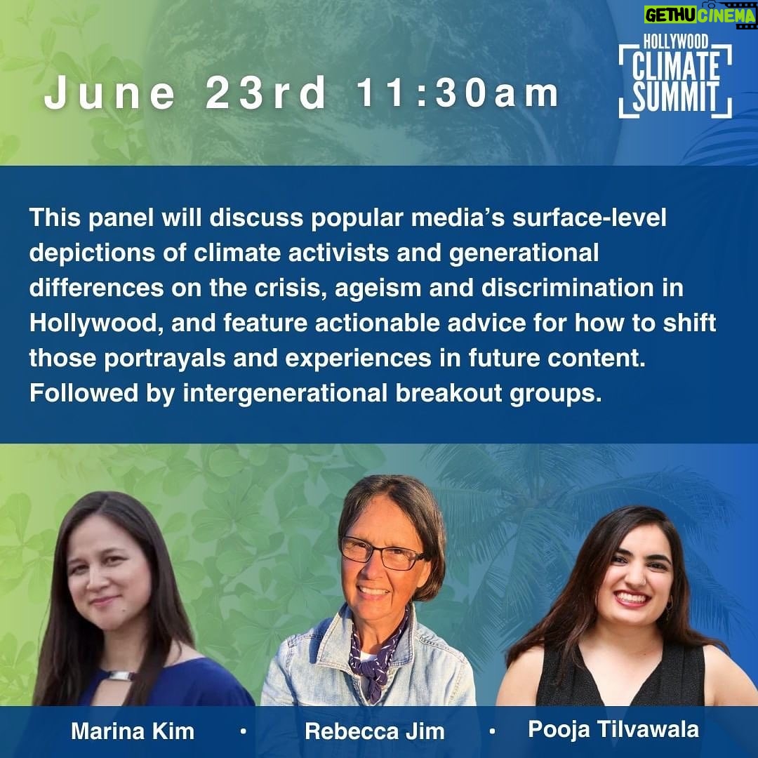 Mimi Kennedy Instagram - Repost from @hollywoodclimatesummit • 🤝 Learn from experts across generations during Not a Future Generations Problem: Intergenerational Conversations around Climate, on Friday June 23rd, at 11:30 am PST. This panel will discuss popular media’s surface-level depictions of climate activists and generational differences on the crisis, ageism, and discrimination in Hollywood, and feature advice for how to shift those portrayals and experiences in future content. ✊ 🏆 Featuring Oscar-nominated actor Stephanie Hsu (Everything Everywhere All at Once), Rebecca Jim (Filmmaker, Tar Creekkeeper), Loren Waters (Filmmaker/Activist), Genesis Butler (Founder, Genesis For Animals), Pooja Tilvawala (Founder, Youth Climate Collaborative), Mimi Kennedy (Actor/Author/Activist), and moderated by Marina Kim (Cultural Strategist and Board Member, CoGenerate). The panel will be followed by interactive breakout groups where attendees will converse with intergenerational groups about their personal experiences with climate change. 🌏 Sponsored by USC Annenberg Norman Lear Center’s Hollywood Health & Society (HH&S), in partnership with CoGenerate and Caring Across Generations. 💞