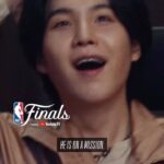 Min Yoon-gi Instagram – Legacy altering moments can happen at any second. 

@agustd knows we’re all in. 

#NBAFinals Presented by YouTube TV begin Thursday, 6/1 at 8:30pm/et on ABC.
