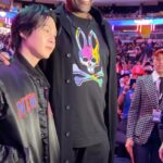 Min Yoon-gi Instagram - SUGA 🤝 Patrick Ewing #NBACelebRow | #SUGAxNBA Madison Square Garden