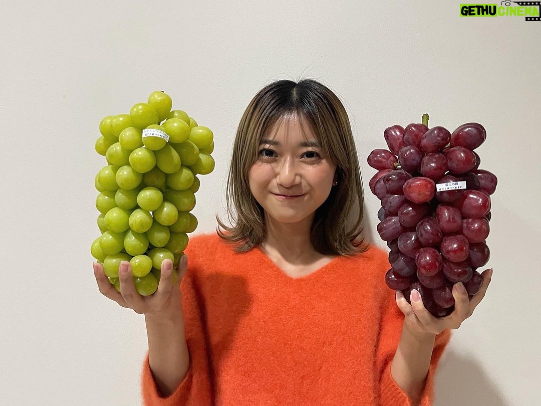 Miori Ohkubo Instagram - ฉันได้รับองุ่นและเมลอนใหญ่มากๆมาจากอิบารากิค่ะ! หวานมากและอร่อยมาก😋 I got these big grapes and melons from Ibaraki! It’s super sweet and very delicious😋 知り合いの方から、茨城県のこんなおっきなぶどうとメロンをいただきました! びっくりするぐらい甘くてとっても美味しい😋 #BNK48 #MioriBNK48 #大久保美織 #Miichan #茨城 #いばらき大使