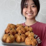 Miori Ohkubo Instagram - Happy Halloween 🎃 Home made pumpkin croquette☺️ #BNK48 #MioriBNK48 #大久保美織 #Miichan