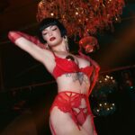 Miriam Veil Instagram - Be my valentine? 🥀 Me for @playfulpromises ✨ Photos 📸 @giuliahepburn Glam💄 @roseanna_makeup #miriamveil #playfulpromises #lingerie London, United Kingdom
