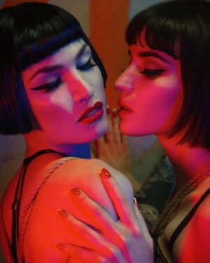 Miriam Veil Instagram - The Unholy Trinity ✨

Shot by Paul Artemis, with my favourite girls Marie Sauvage and Clea De Velours 💋