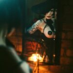 Miriam Veil Instagram - More from my last shoot with the talented @jamie_noise 🔮 Thank you @sian_hoffman for dressing me in your perfect corsets. . Accessories @themodeltraitorofficial Hat and gloves @milk_shaken Location @the_oldlacefactory London, United Kingdom