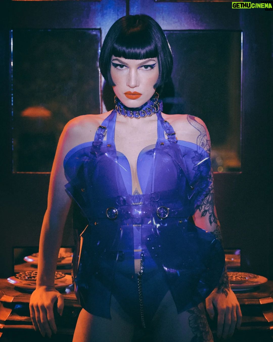 Miriam Veil Instagram - Futuristic Fantasy 💙 . New work by @alessio_cocchi and @yiyinglai_ assisted by @alfonso__scarpa at @23paulstreet Wearing @jivomir.domoustchiev MUA @becky_boneshaker 💋 London, United Kingdom