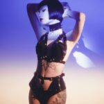 Miriam Veil Instagram - NIGHT FALLS out now on @altarmag 🌙 Wearing my Robo Hipster set from @jivomir.domoustchiev 🖤 . Pictures by @yiyinglai_ with @alessio_cocchi at @ps.spaces 💋 London, United Kingdom
