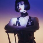 Miriam Veil Instagram - NIGHT FALLS out now on @altarmag 🌙 Wearing my Robo Hipster set from @jivomir.domoustchiev 🖤 . Pictures by @yiyinglai_ with @alessio_cocchi at @ps.spaces 💋 London, United Kingdom