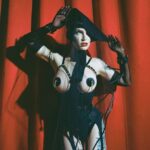 Miriam Veil Instagram - 💥FRESH WORK💥 Shot by @jamie_noise at @the_devils_parlour wearing @sian_hoffman @themodeltraitorofficial 🖤 Thank you Sian for styling me from head to toe in your beautiful garments🌹 Gloves and hat by @milk_shaken ❤ More to come soon 💋 London, United Kingdom