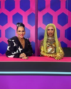 Miss Abby OMG Instagram - One of my highlights was meeting @michellevisage *again* and hur still recognizing me! Ouhh and she was living for the braids honey! Sucha wonderful and sweet person 💚 Pic: @brittv.l #missabbyomg #abbyomg #dragconuk2023 #dragconuk #michellevisage #gayicon #queericon