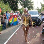 Miss Abby OMG Instagram - It was my pleasure to bring Pride and Happiness to Nijverdal 🌈💖🤩 Especially thanks to @omroephuman for making this happen for the sweet @kimberley_m_kooi ! Amazing vibe and people!💖 * * * #pride #nijverdal #missabbyomg #pridemonth #proud #abbyomg #human #lotsofass #legs #dragqueen #gay #lgbtq🌈 #dragispolitical #dragispower