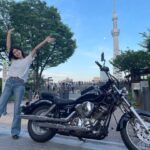 Miyu Kitamuki Instagram - いつの日かのバイクwithスカイツリーふぉと📷 はよ梅雨終わりたまえ🔚 #バイク#バイク女子#YAMAHA#ドラッグスター250