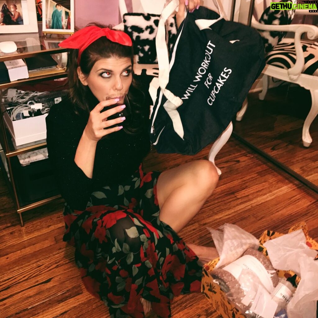 Molly Tarlov Instagram - FALL IS HERE Y'ALL🍁 I can tell by my @fabfitfun fall box! I am so stoked to be a #fabfitfunpartner 💯 Look at this lip-it's the TrèstiQue Matte Color & Shiny Balm Lip Crayon w a magnetic top & the cutest Private Party gym bag 💪🏼 & omg there's this Apple Cider Vinegar hair rinse that I'm SO EXCITED to try so I don't have to use shampoo or conditioner ever again 🤷🏻‍♀ Use the code MOLLY @ www.fabfitfun.com for $10 off if you want to send yourself a bunch of dope gifts for an insane price (39.99) 🎲 I am legit obsessed & haven't stopped talking about it since I got it 😂 #fabfitfun