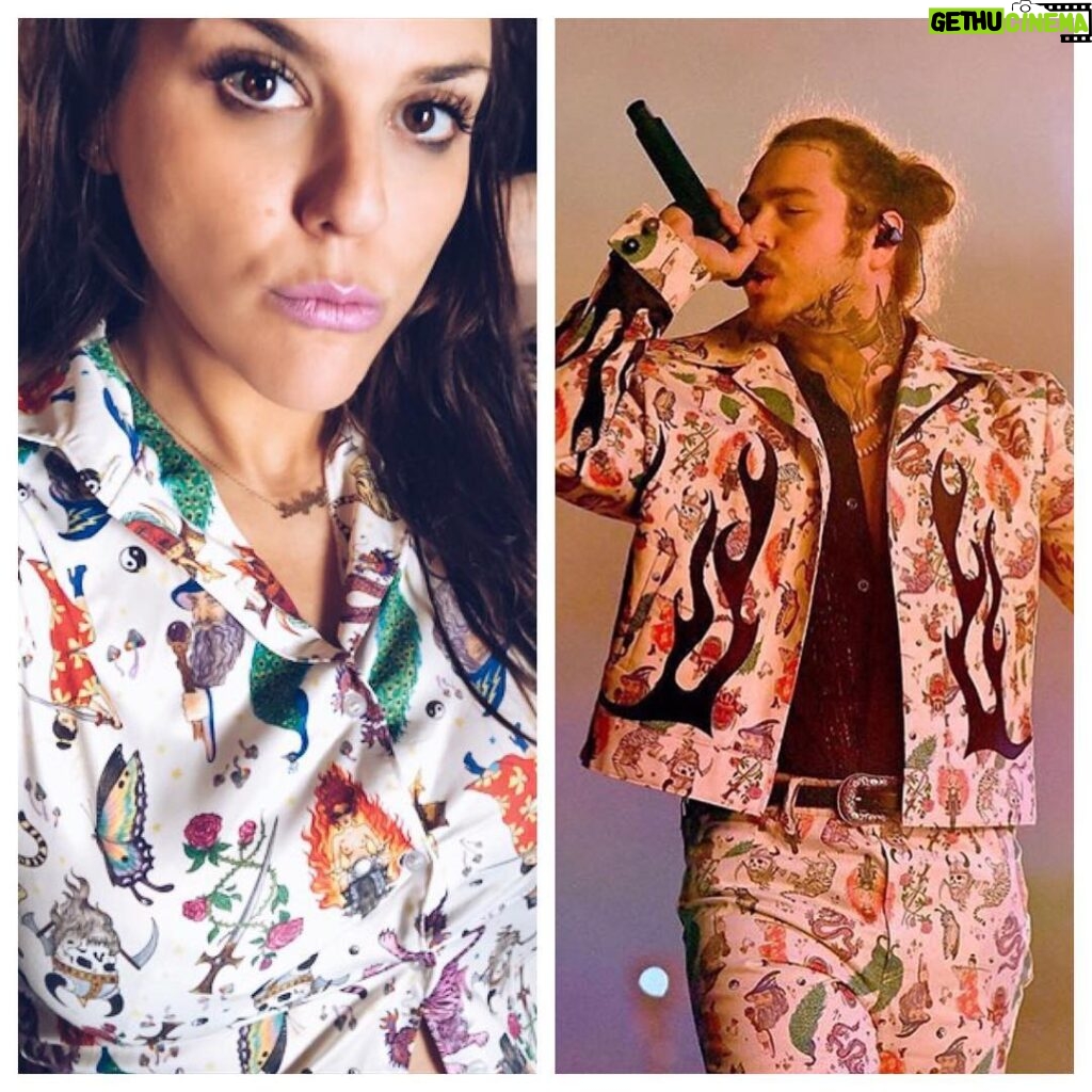 Molly Tarlov Instagram - Should I feel good or bad about myself? Who wore it better? Pre Malone or Post Malone?