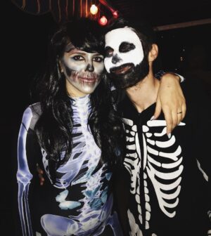 Molly Tarlov Instagram - Guess which one of us is still tryna wash black makeup out of our beard? He’s impractical, but he still gives me butterflies in my tum 🦋🦋🦋